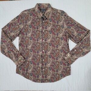 VINCE Size Large Mens Paisley Multicolor Button-Up Shirt EUC Retails $225